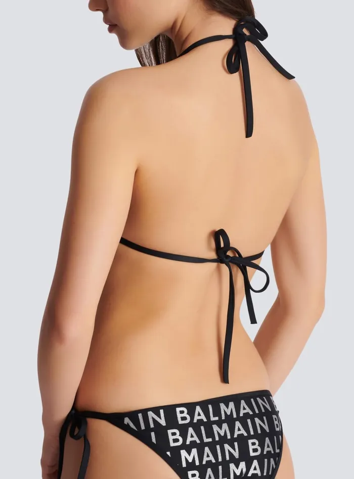 Triangle Bikini Black Women Balmain Swimwear