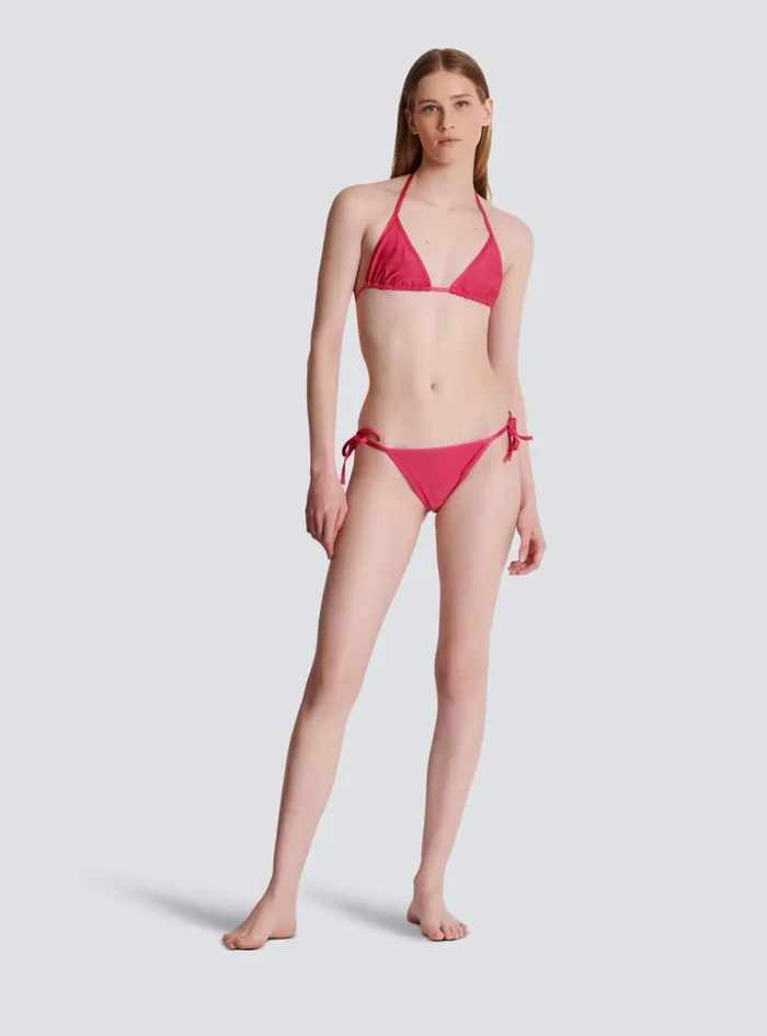 Triangle Bikini Pink Women Balmain Swimwear
