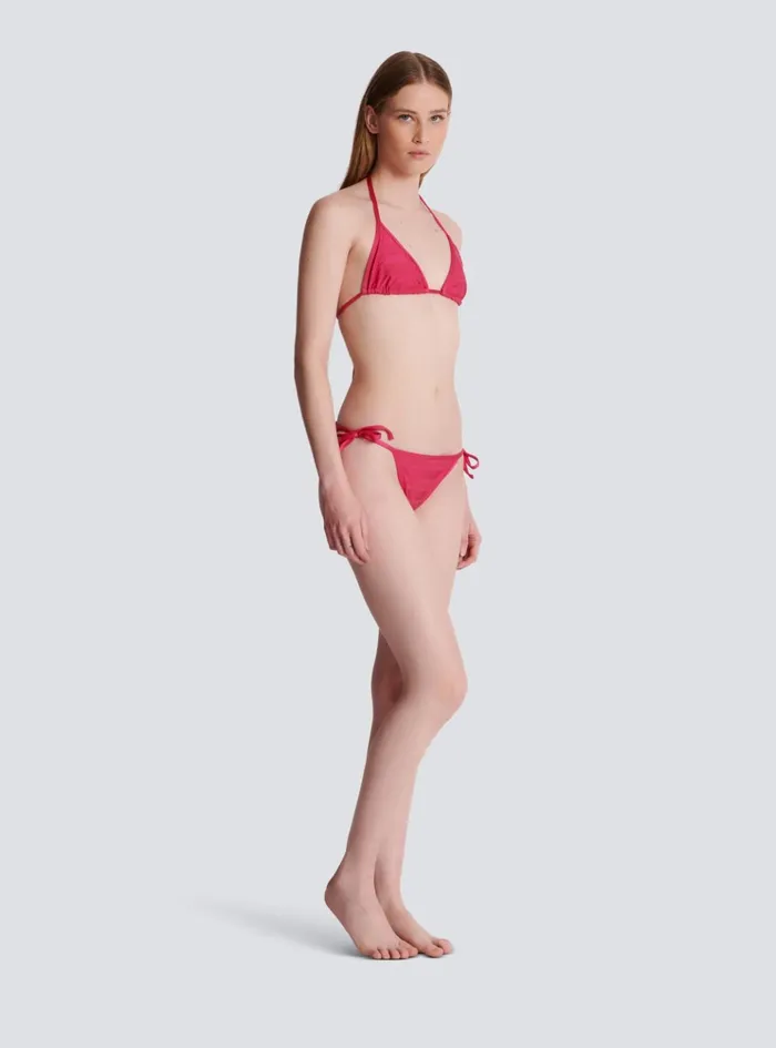Triangle Bikini Pink Women Balmain Swimwear