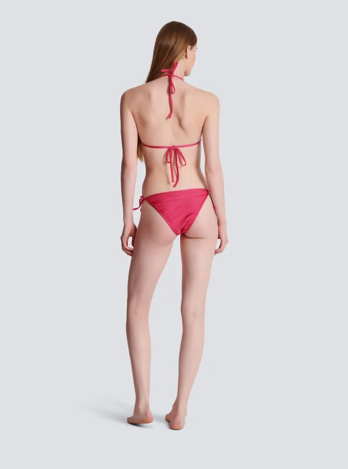 Triangle Bikini Pink Women Balmain Swimwear