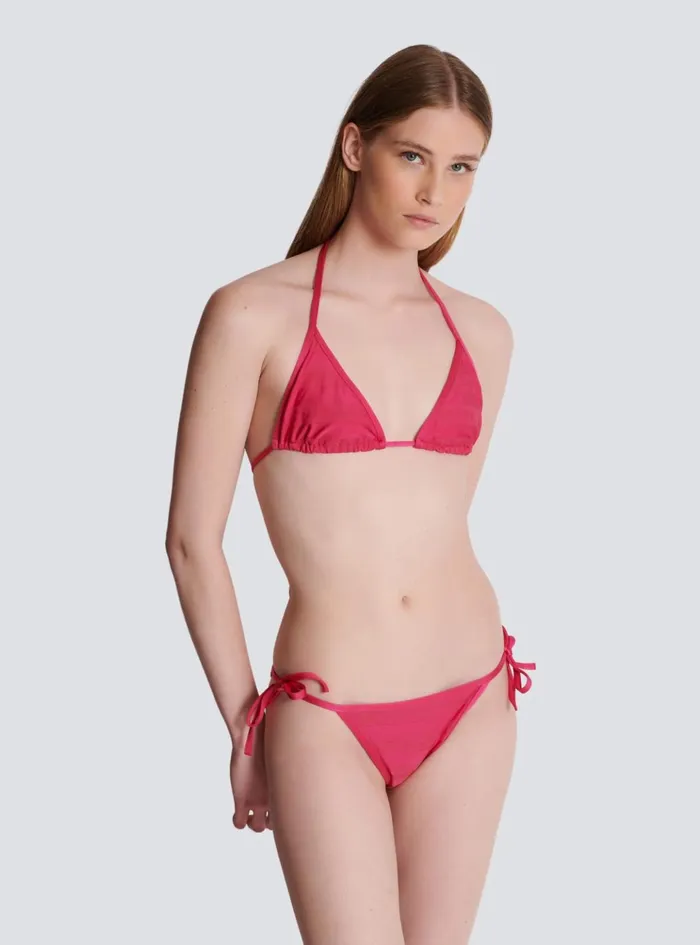 Triangle Bikini Pink Women Balmain Swimwear