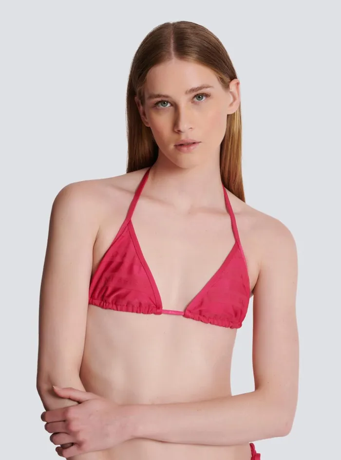 Triangle Bikini Pink Women Balmain Swimwear