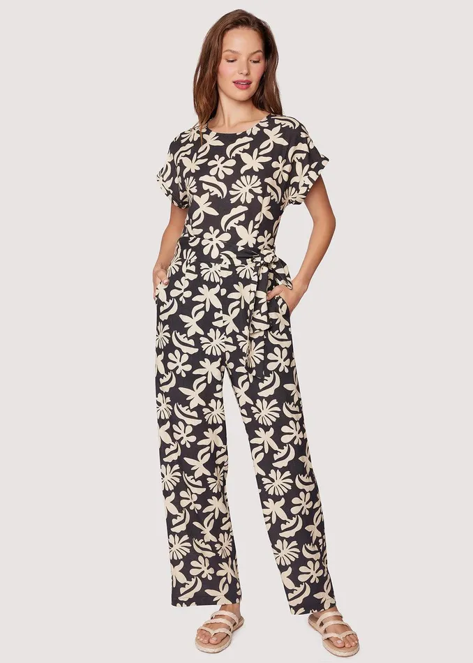 Tropic Flair Jumpsuit Blackcream Women Lost Wander Romper And Jumpsuits