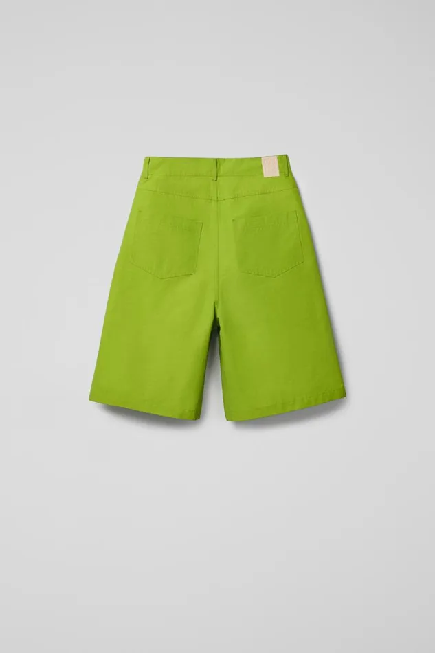 TrousersandShorts Women Camper Tech Shorts Green CottonNylon Shorts