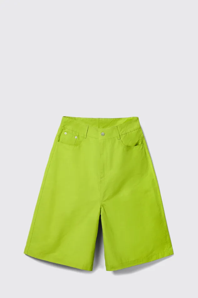 TrousersandShorts Women Camper Tech Shorts Green CottonNylon Shorts