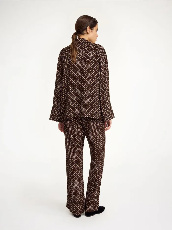Trousers Women By Malene Birger Ameliano Wideleg Trousers Signature Flower Trousers Women By Malene Birger Ameliano Wideleg Trousers Signature Flower