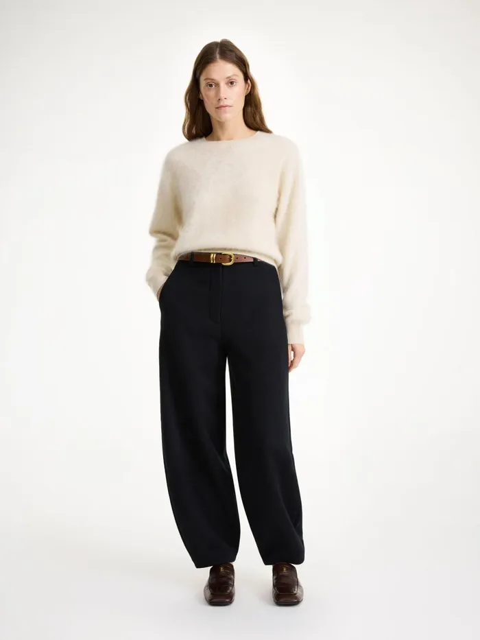 Trousers Women By Malene Birger Carlien Wool Trousers Black