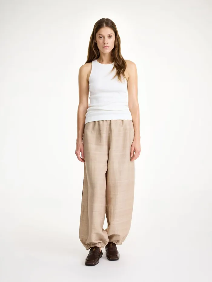 Trousers Women By Malene Birger Lumonas Silk Trousers Nomad