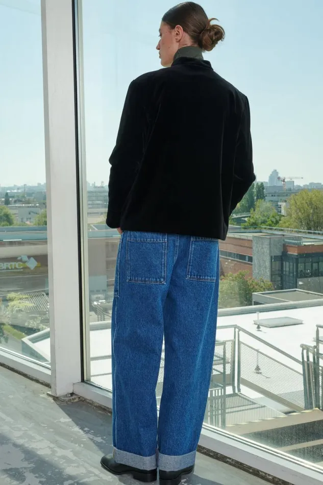 Trousers Women Soeur THABOR JEANS Washed Blue Denim