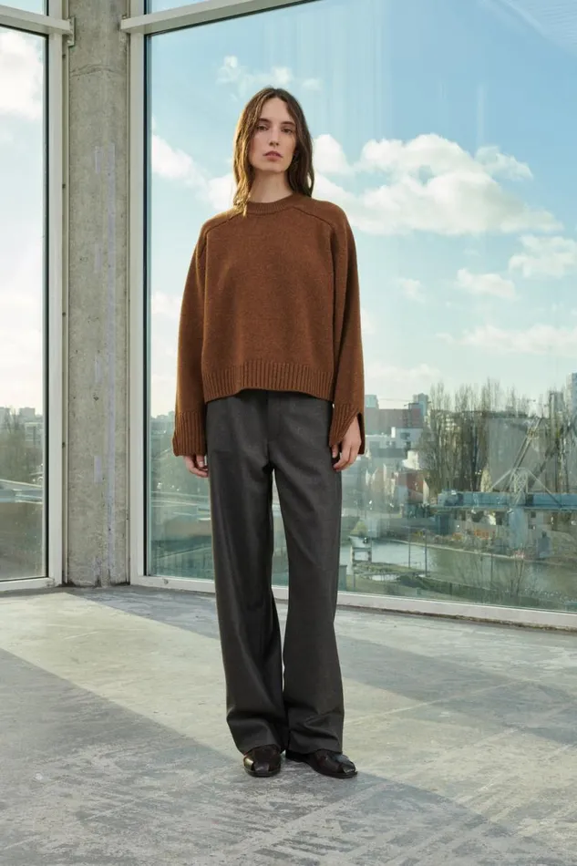 Trousers Women Soeur WALLY TROUSERS Mottled Brown