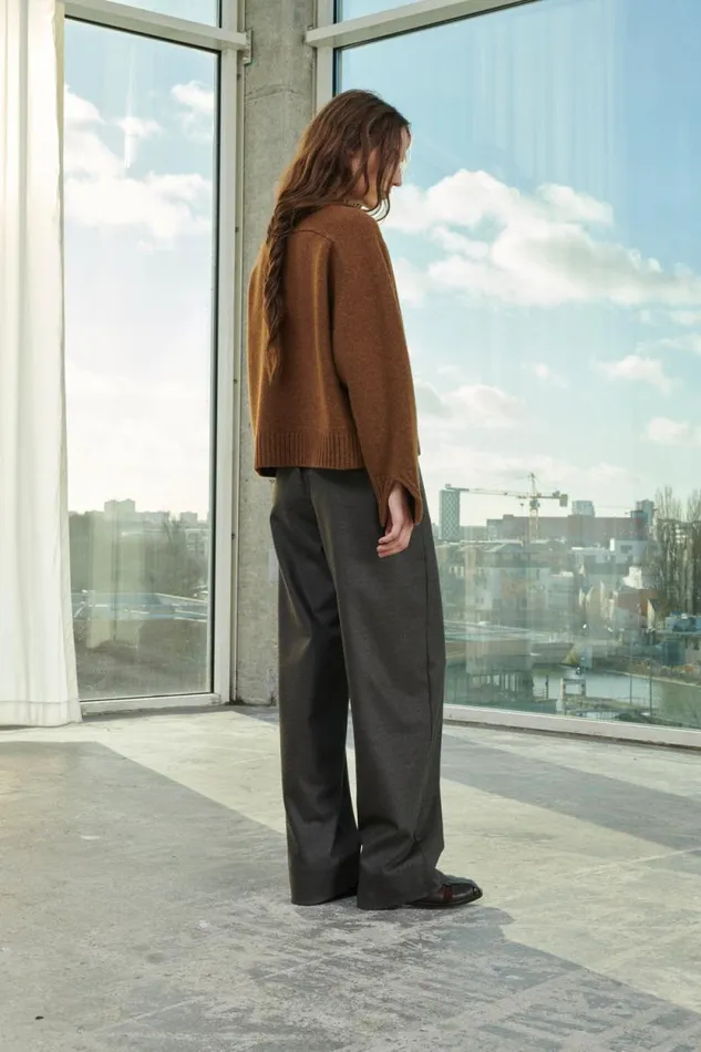 Trousers Women Soeur WALLY TROUSERS Mottled Brown