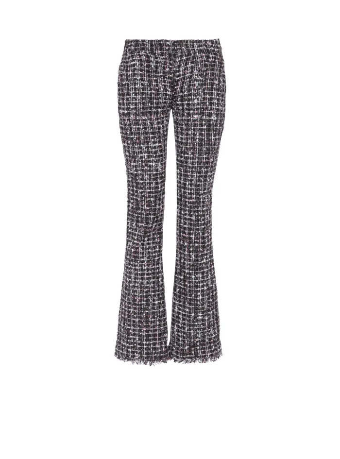 Tweed Flares Black Women Balmain Trousers And Shorts