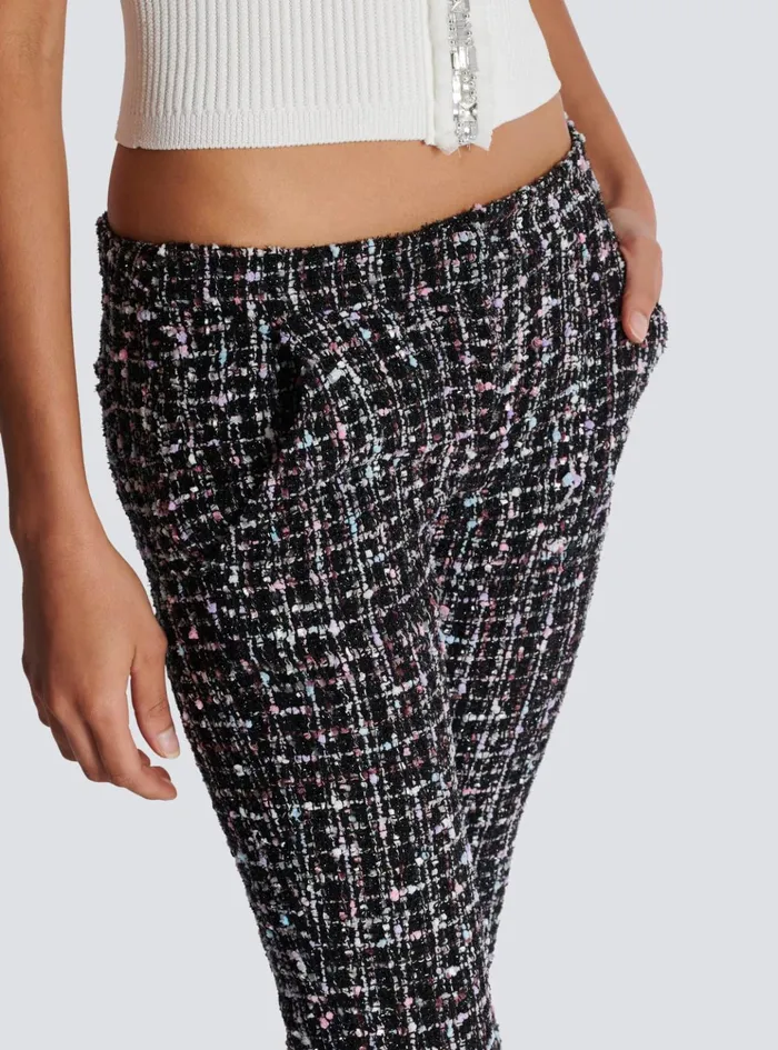 Tweed Flares Black Women Balmain Trousers And Shorts