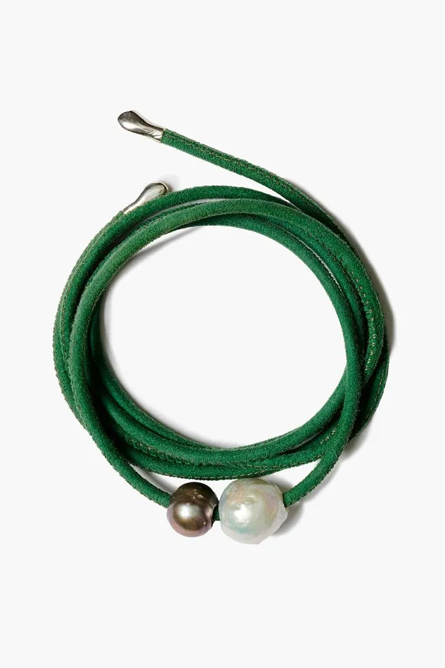 Vanya Leather Wrap Bracelet Green Women Chan Luu Bracelets