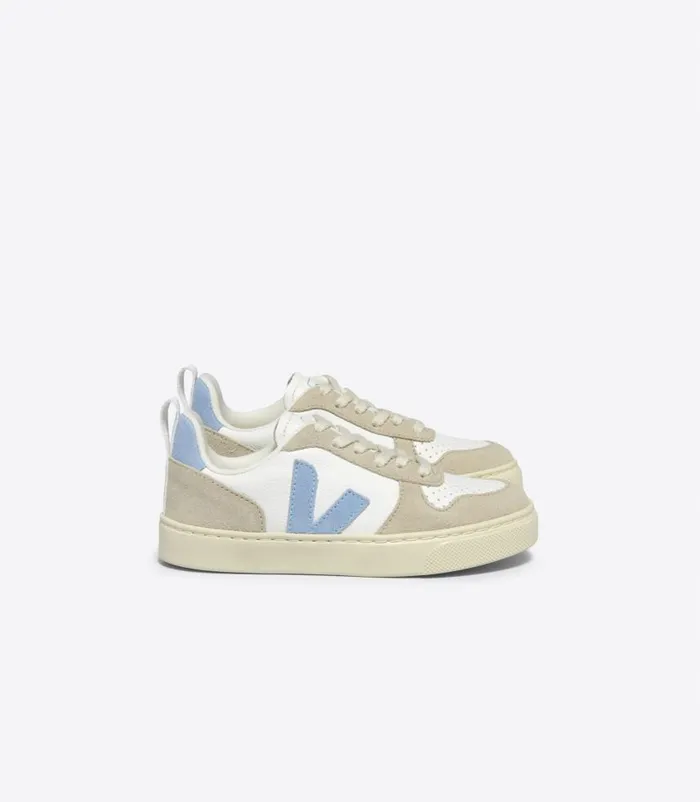 VEJA V10 Kids V10 LACES WHITE STEEL ALMOND