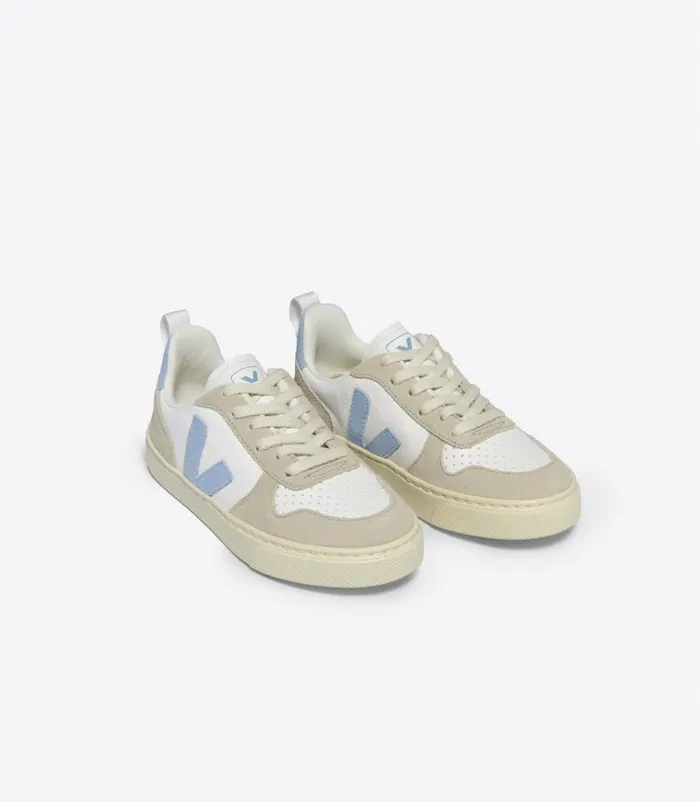 VEJA V10 Kids V10 LACES WHITE STEEL ALMOND