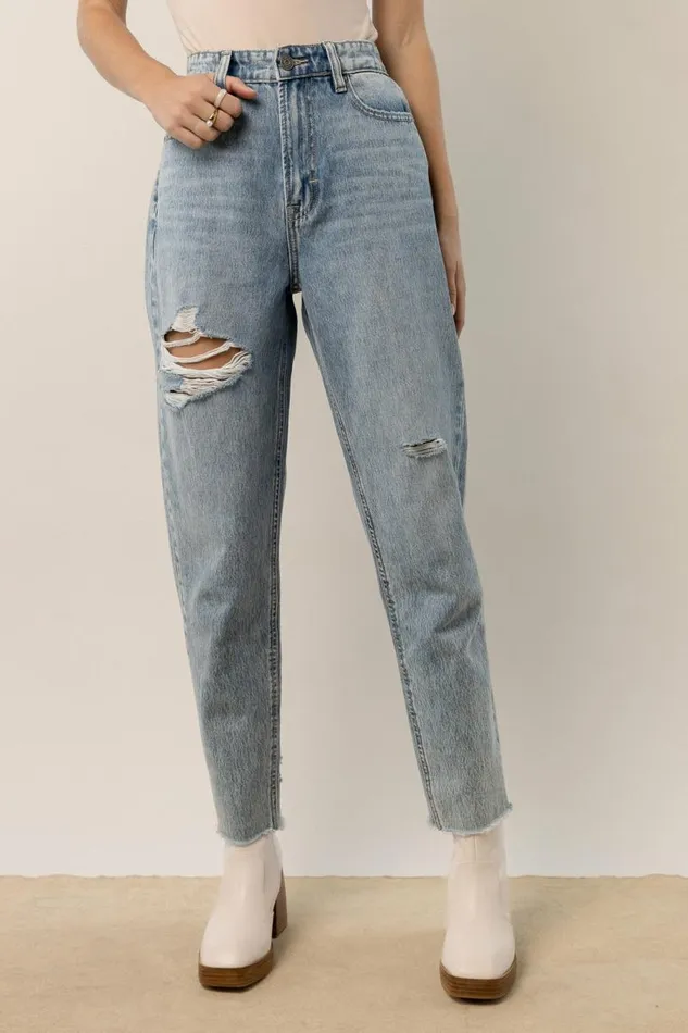 Vick Distressed Mom Jeans 8211 FINAL SALE Medium Wash Women Bohme Denim