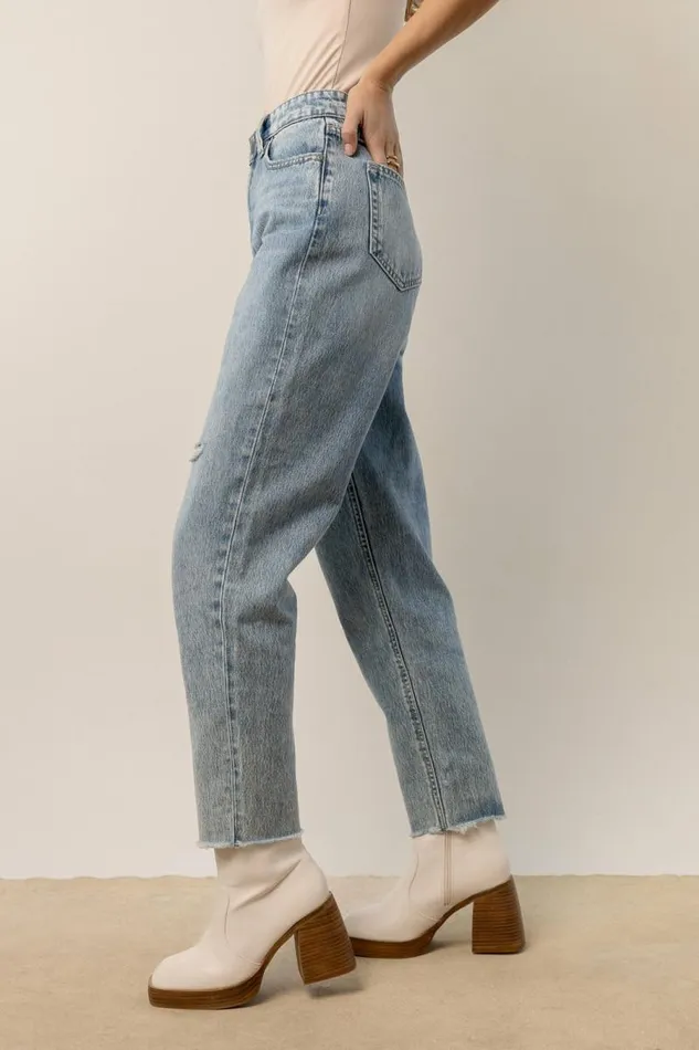 Vick Distressed Mom Jeans 8211 FINAL SALE Medium Wash Women Bohme Denim