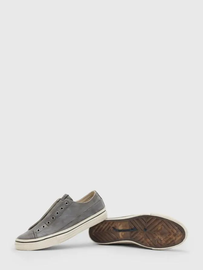 VULC LACELESS LOW TOP Dk Steel Htr ShoesLeather John Varvatos Leather Sneakers