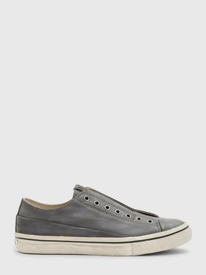 VULC LACELESS LOW TOP Dk Steel Htr ShoesLeather John Varvatos Leather Sneakers