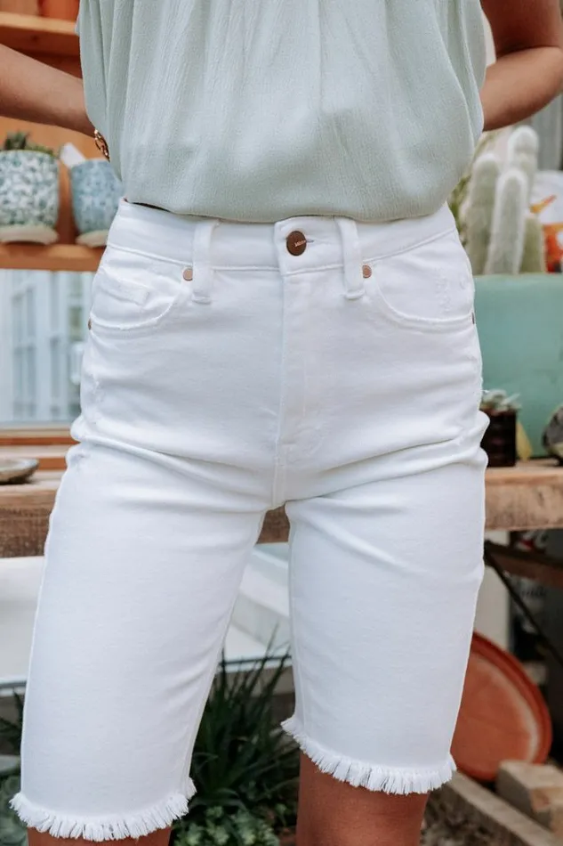 Whitney White Denim Bermuda Shorts 8211 FINAL SALE White Women Bohme Shorts