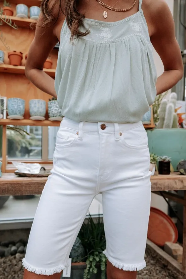 Whitney White Denim Bermuda Shorts 8211 FINAL SALE White Women Bohme Shorts