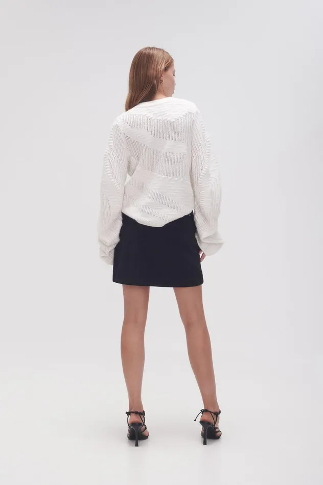 Willa Denim Mini Skirt Black Women Aje Skirts