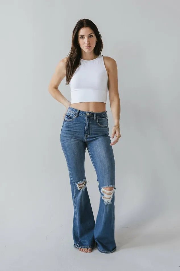 Winnie Flare Jeans Medium Wash Women Bohme Denim