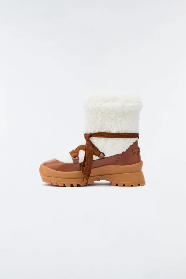 Winter Boots Women Mackage CONQUER Shearling Ankle Boot For Women Cream Winter Boots Women Mackage CONQUER Shearling Ankle Boot For Women Cream