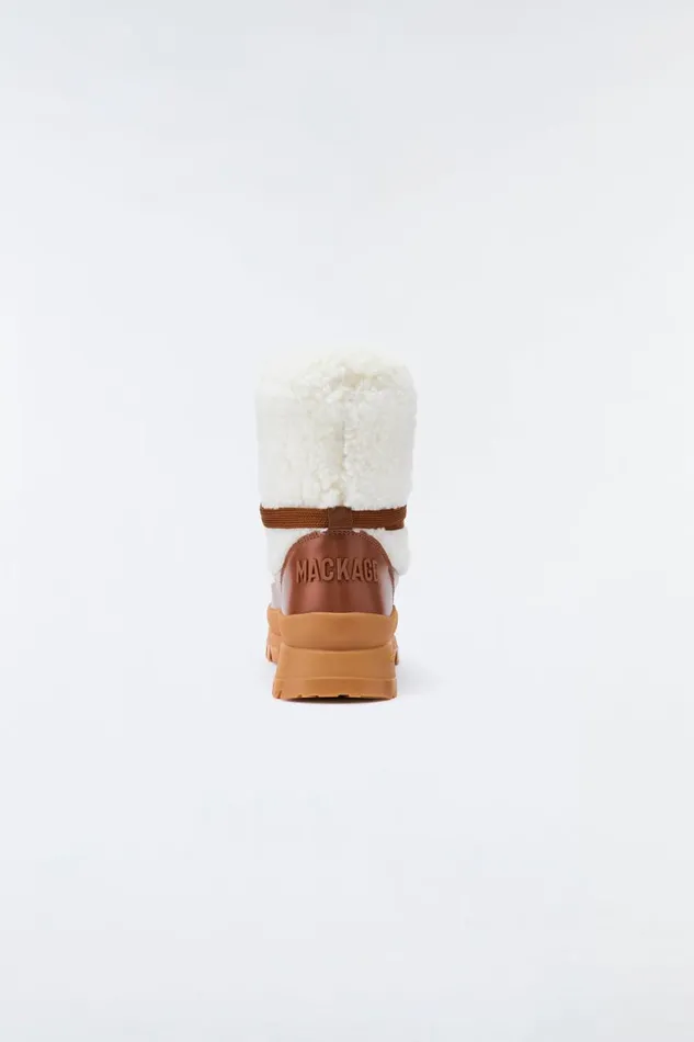 Winter Boots Women Mackage CONQUER Shearling Ankle Boot For Women Cream Winter Boots Women Mackage CONQUER Shearling Ankle Boot For Women Cream