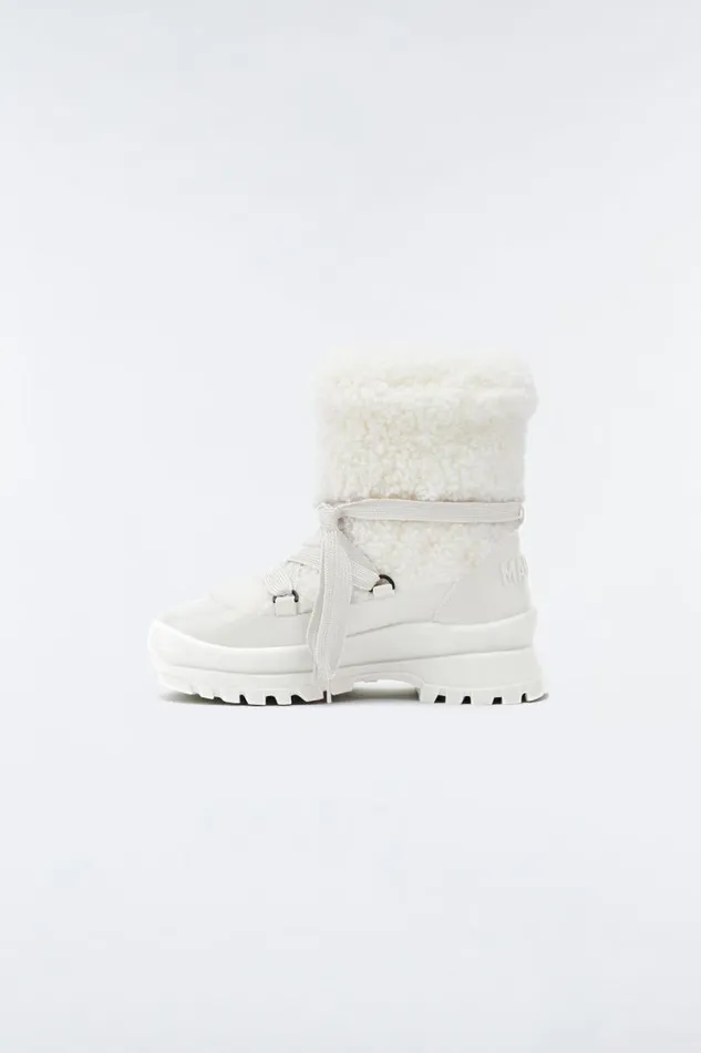 Winter Boots Women Mackage CONQUER Shearling Ankle Boot For Women Cream Winter Boots Women Mackage CONQUER Shearling Ankle Boot For Women Cream