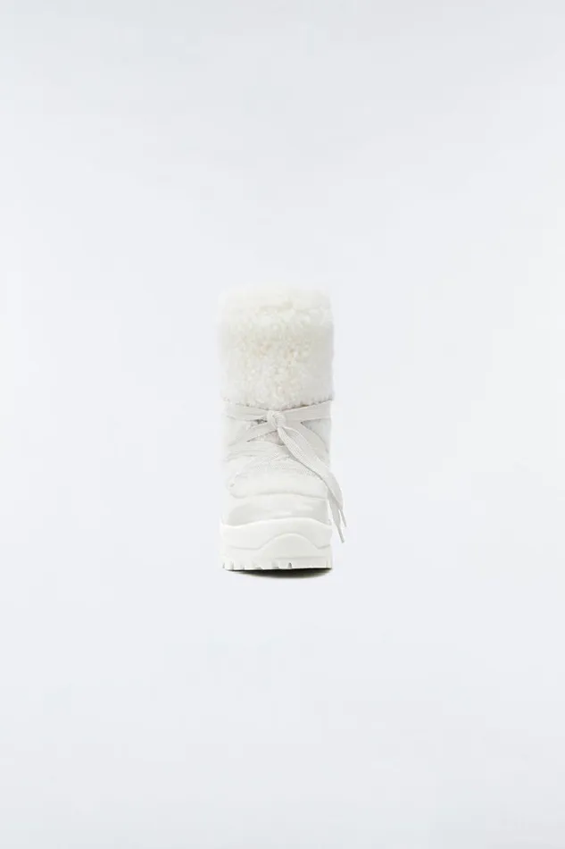 Winter Boots Women Mackage CONQUER Shearling Ankle Boot For Women Cream Winter Boots Women Mackage CONQUER Shearling Ankle Boot For Women Cream