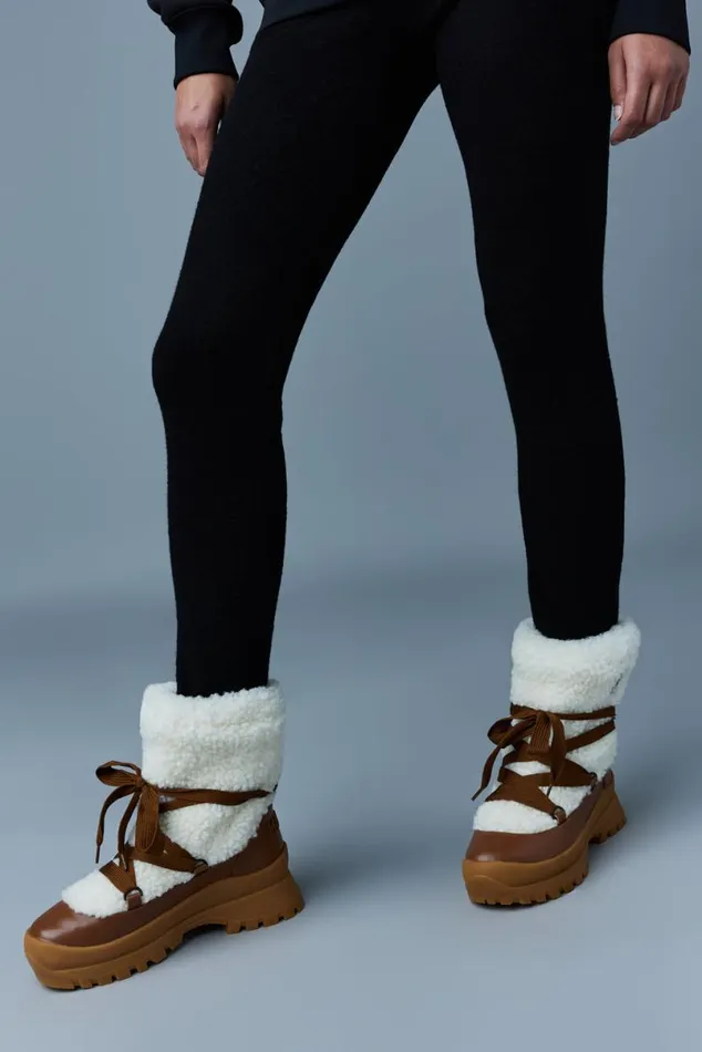 Winter Boots Women Mackage CONQUER Shearling Ankle Boot For Women Cream Winter Boots Women Mackage CONQUER Shearling Ankle Boot For Women Cream