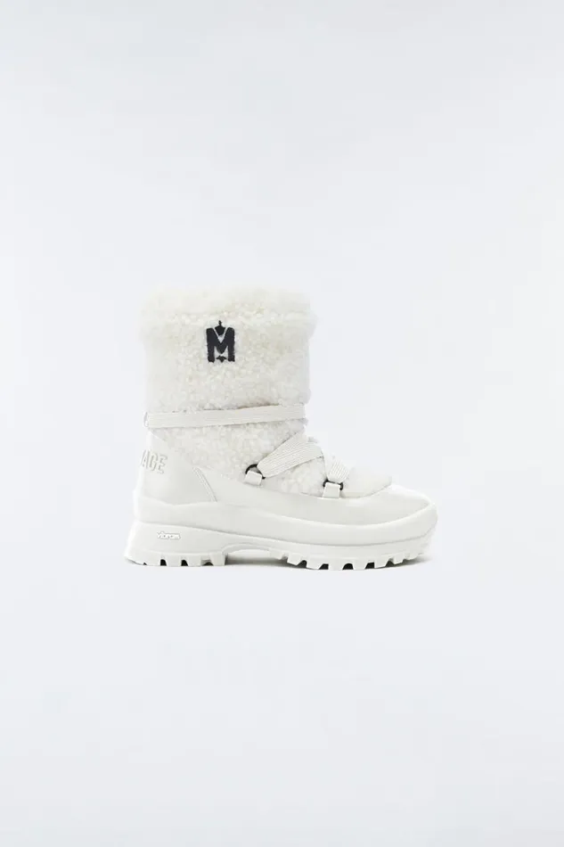 Winter Boots Women Mackage CONQUER Shearling Ankle Boot For Women Cream Winter Boots Women Mackage CONQUER Shearling Ankle Boot For Women Cream