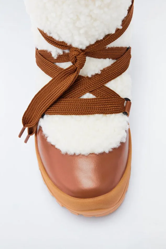Winter Boots Women Mackage CONQUER Shearling Ankle Boot For Women Cream Winter Boots Women Mackage CONQUER Shearling Ankle Boot For Women Cream