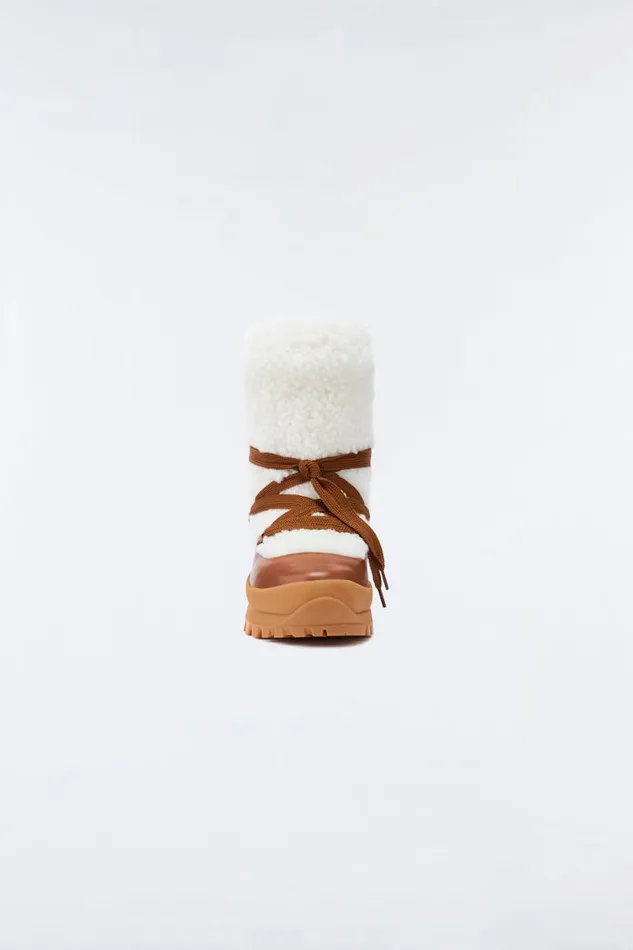 Winter Boots Women Mackage CONQUER Shearling Ankle Boot For Women Cream Winter Boots Women Mackage CONQUER Shearling Ankle Boot For Women Cream