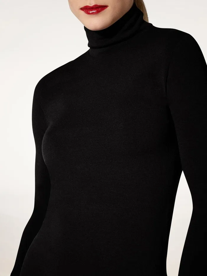 Wolford Longsleeved Tops The Merino Top Long Sleeves Black 8211 Women