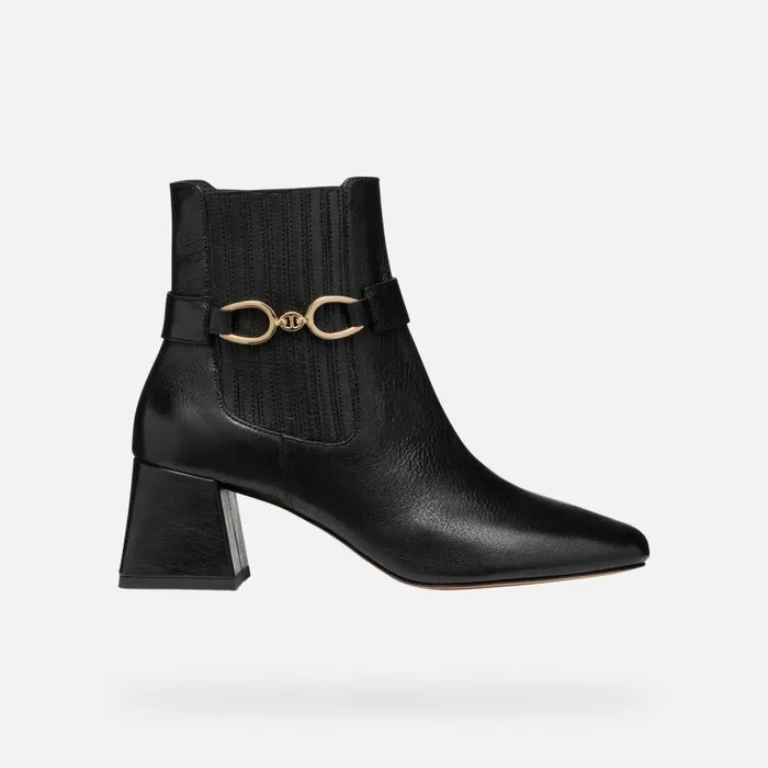 Woman Geox Ankle Boots CORONILLA WOMAN Black Medium Heel Ankle Boots Black