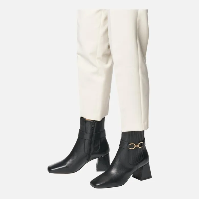 Woman Geox Ankle Boots CORONILLA WOMAN Black Medium Heel Ankle Boots Black