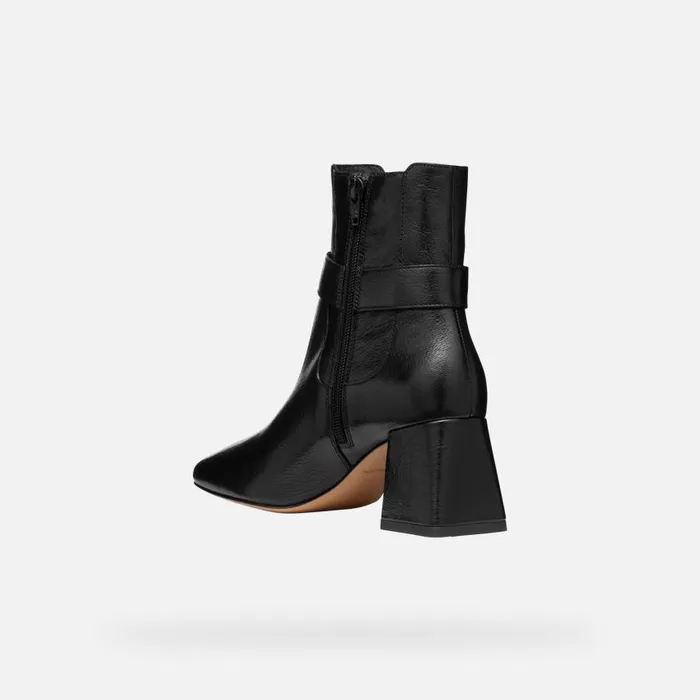 Woman Geox Ankle Boots CORONILLA WOMAN Black Medium Heel Ankle Boots Black