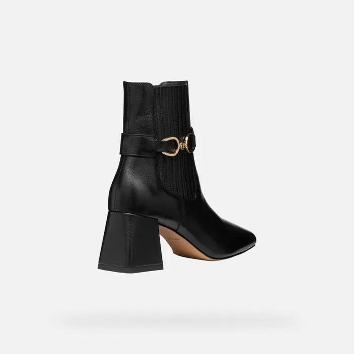 Woman Geox Ankle Boots CORONILLA WOMAN Black Medium Heel Ankle Boots Black