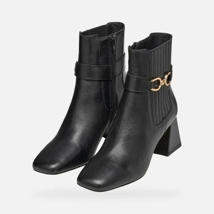 Woman Geox Ankle Boots CORONILLA WOMAN Black Medium Heel Ankle Boots Black