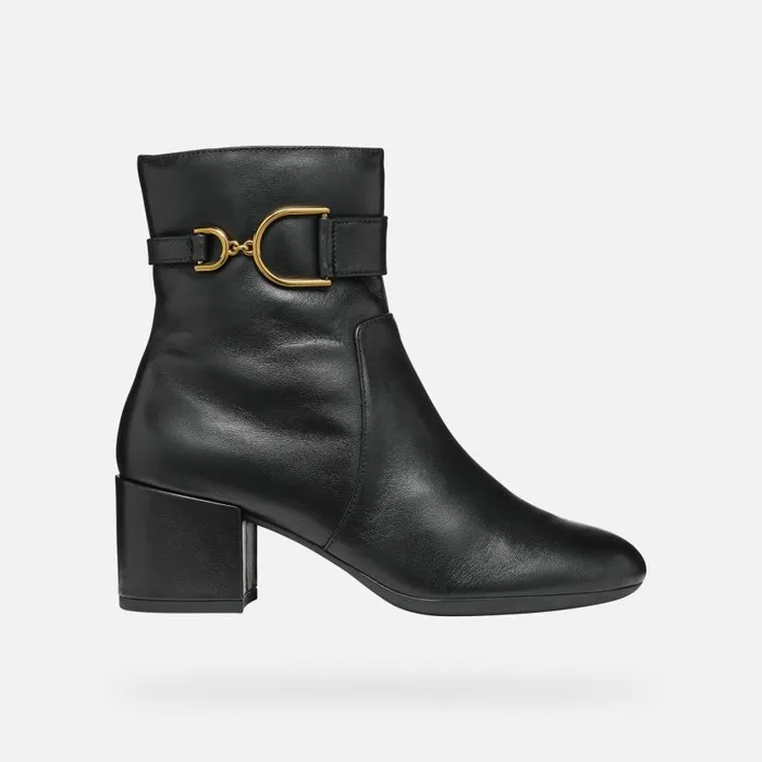 Woman Geox Ankle Boots ELEANA B Medium Heel Ankle Boots Black Woman Geox Black