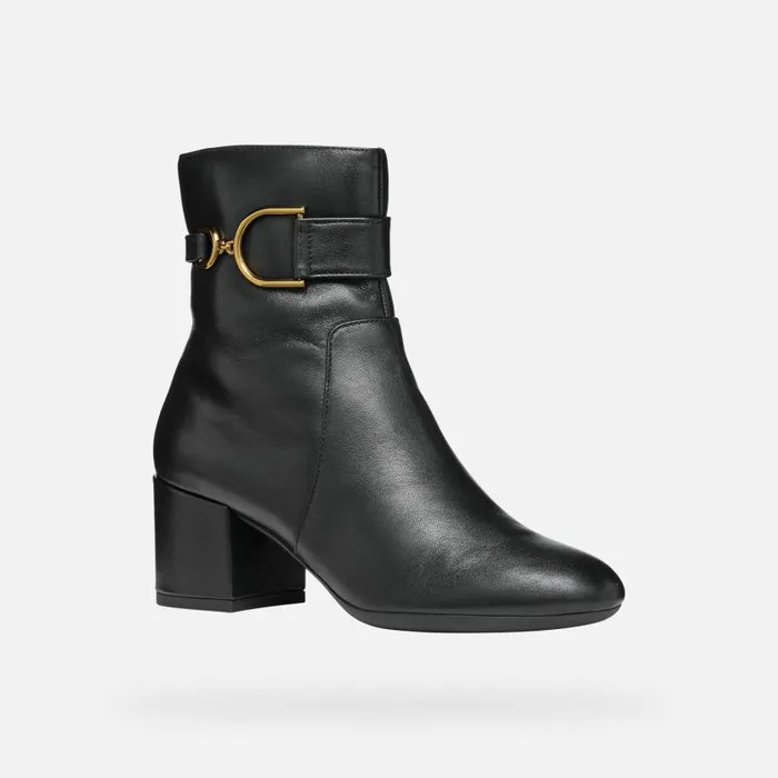 Woman Geox Ankle Boots ELEANA B Medium Heel Ankle Boots Black Woman Geox Black