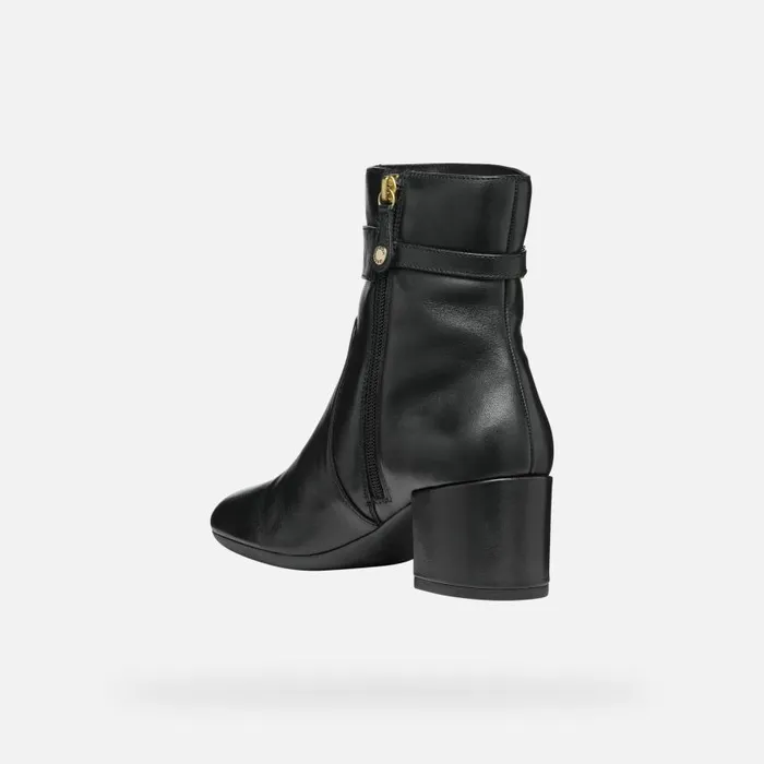 Woman Geox Ankle Boots ELEANA B Medium Heel Ankle Boots Black Woman Geox Black