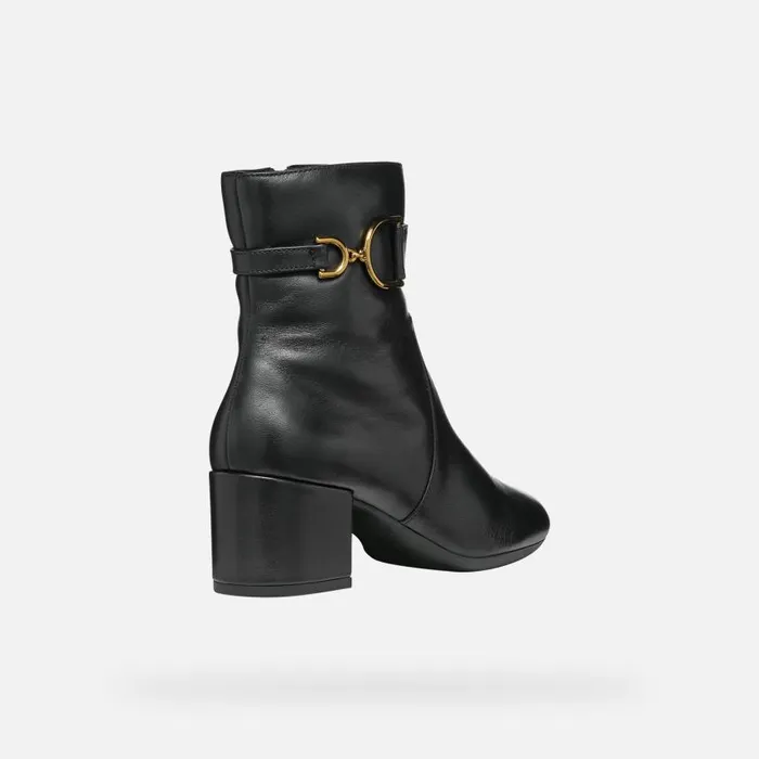 Woman Geox Ankle Boots ELEANA B Medium Heel Ankle Boots Black Woman Geox Black