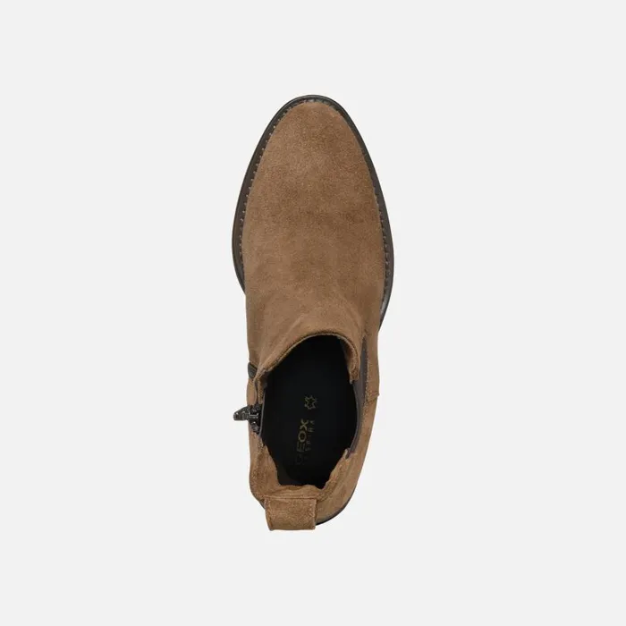Woman Geox Ankle Boots FARNIA WOMAN Mud Medium Heel Ankle Boots Mud