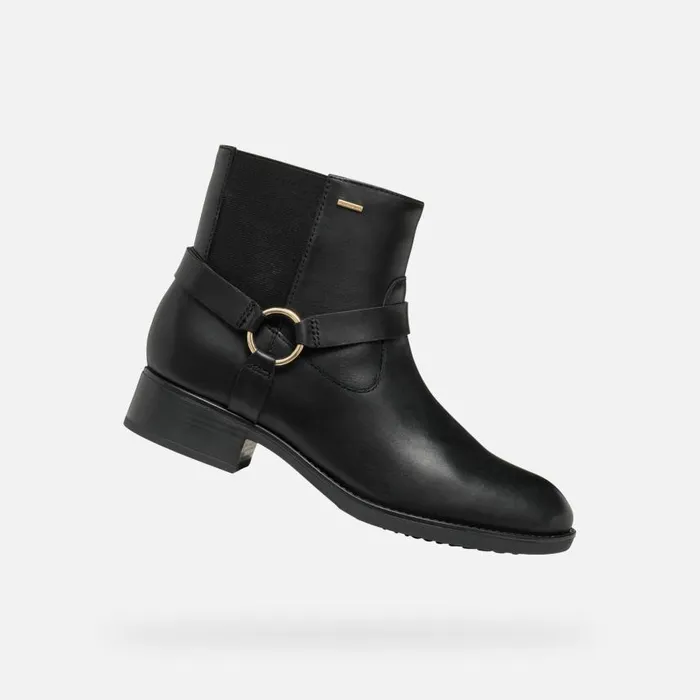Woman Geox Ankle Boots FELICITY ABX WOMAN Black Waterproof Ankle Boots Black