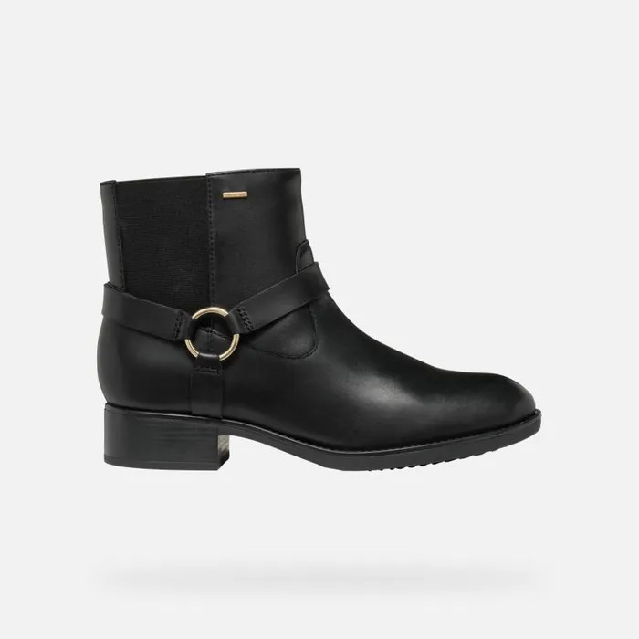 Woman Geox Ankle Boots FELICITY ABX WOMAN Black Waterproof Ankle Boots Black