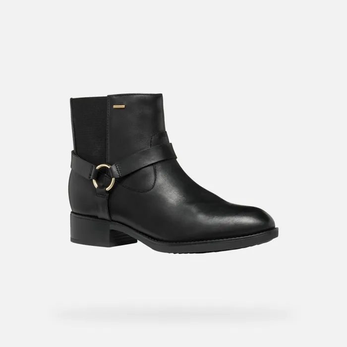 Woman Geox Ankle Boots FELICITY ABX WOMAN Black Waterproof Ankle Boots Black